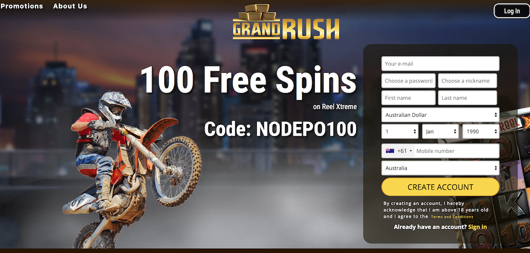 Grand Rush Casino Codes